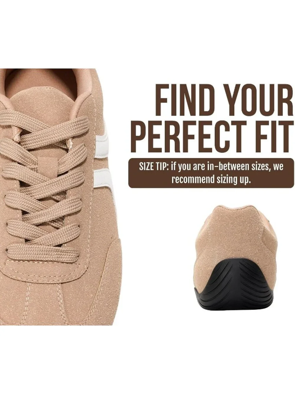 Women's Tan Non-Slip Barefoot Soft Memory Foam Soft Memory Foam Casual Sneakers
